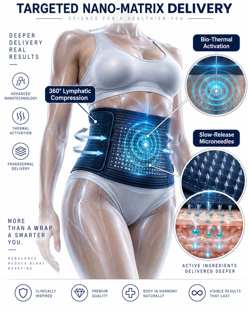 KIKO® Berberine × Diosmin × Inositol × Ceylon Cinnamon Advanced Nano-Microneedle Lymphatic Detox & Slimming Bandage