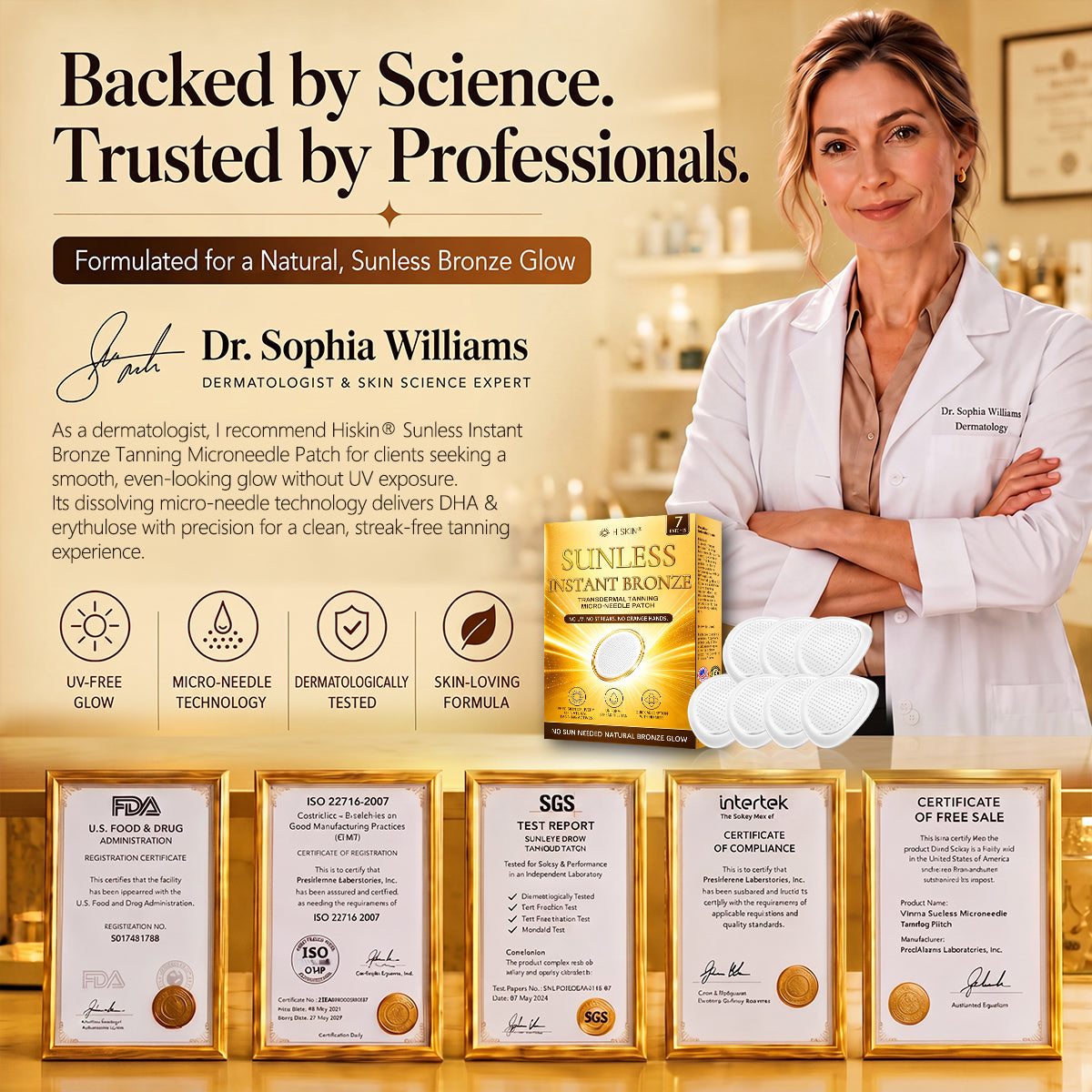 𝐇𝐢𝐬𝐤𝐢𝐧® 𝐒𝐮𝐧𝐥𝐞𝐬𝐬 𝐁𝐫𝐨𝐧𝐳𝐞 𝐌𝐢𝐜𝐫𝐨𝐧𝐞𝐞𝐝𝐥𝐞 𝐏𝐚𝐭𝐜𝐡
